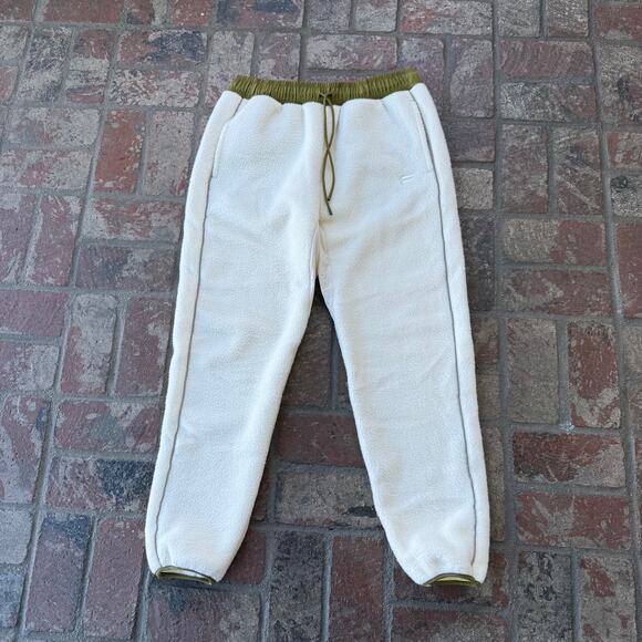 Fabletics Cream Green Fleece Sweatpants Mens Size L - Picture 1 of 4